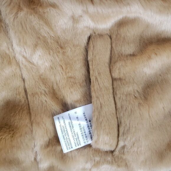 Levis Faux Fur Lined Denim Trucker Jean Jacket Size XS Oversized Anthro Blue - Picture 10 of 13